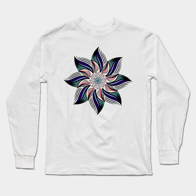 Growth Floral Design Long Sleeve T-Shirt by NMartworks